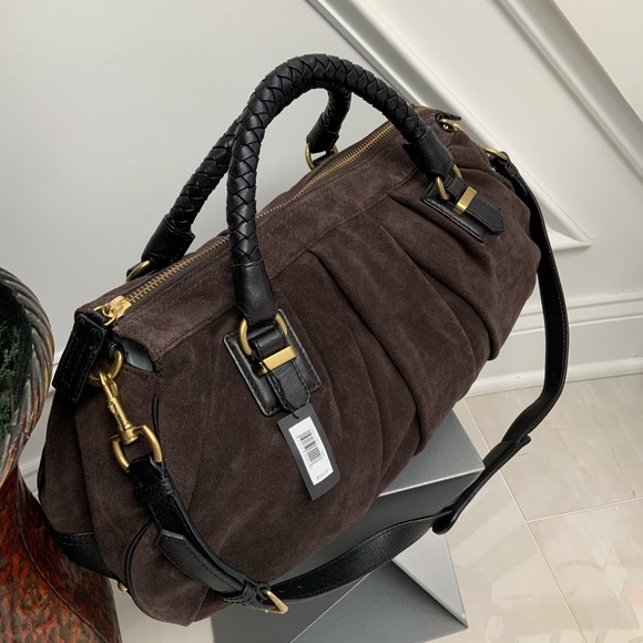 Banana Republic Handbags - Banana Republic Brown Suede Leather Bag
